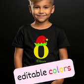 Mit Monogramm Weihnachtsnachtsnamensnacht-Shirt, E T-Shirt