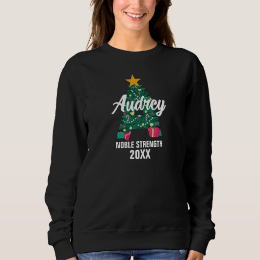 Mit Monogramm Weihnachtsname Anfangsbedeutung Sweatshirt (Vorderseite)