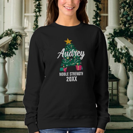 Mit Monogramm Weihnachtsname Anfangsbedeutung Sweatshirt