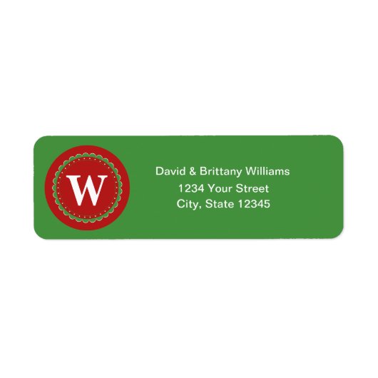 Mit Monogramm Weihnachtsrückgabedatum (Vorne)