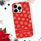Mit Monogramm Weihnachtsschneeflocken Case-Mate iPhone Hülle