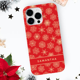 Mit Monogramm Weihnachtsschneeflocken Case-Mate iPhone 14 Pro Max Hülle