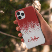 Mit Monogramm Weihnachtsschneeflocken Case-Mate iPhone Hülle