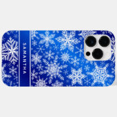 Mit Monogramm Weihnachtsschneeflocken Case-Mate iPhone Hülle (Rückseite (Horizontal))