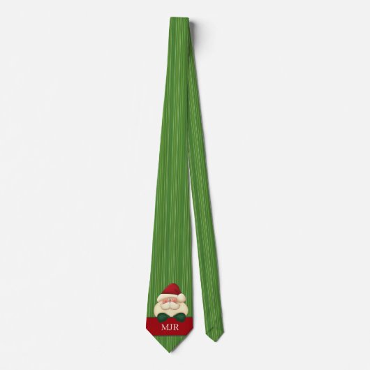 Mit Monogramm Weihnachtsspass für Ihm Neck Tie Krawatte (Vorderseite)