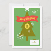 Mit Monogramm Weihnachtssymbole Weihnachtskarte Feiertagskarte (Vorderseite)