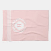 Mit Monogramm weiß-rosa Kleider und Streifen Küchentuch (Horizontal)