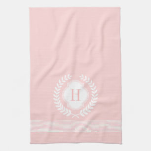 Mit Monogramm weiß-rosa Kleider und Streifen Küchentuch