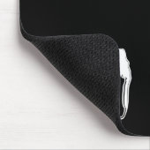 Mit Monogramm weiße Elefant Minimalschwarz Mousepad (Ecke)