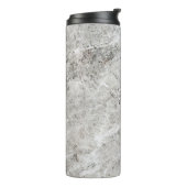 Mit Monogramm weißer und grauer Marmor Thermosbecher (Nach links gedreht)