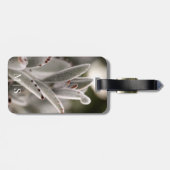 Mit Monogramm, weißes Hautbild mit braunen Tipps Gepäckanhänger (Rückseite horizontal)