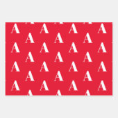 Mit Monogramm, weißes Zeichen Anfangsbuchstabe Geschenkpapier Set (Vorderseite)