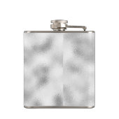 Mit Monogramm Weißgrundglas Flachmann (Rückseite)