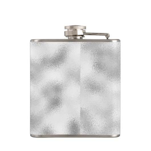 Mit Monogramm Weißgrundglas Flachmann (Rückseite)