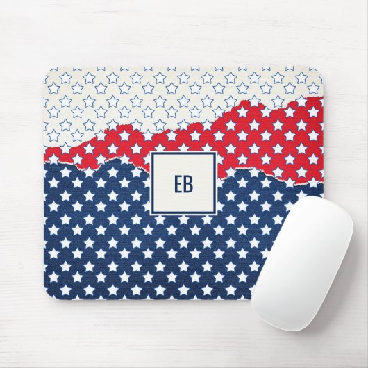 Mit Monogramm Weißsteine Mousepad (Mit Mouse)