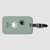 Mit Monogramm Welpenherzen Gepäckanhänger (Vorderseite (Horizontal))