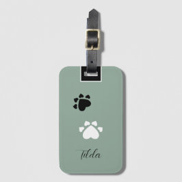 Mit Monogramm Welpenherzen Gepäckanhänger