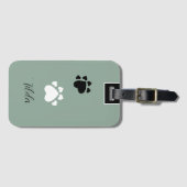 Mit Monogramm Welpenherzen Gepäckanhänger (Vorderseite (Horizontal))