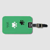 Mit Monogramm Welpenherzen Gepäckanhänger (Vorderseite (Horizontal))