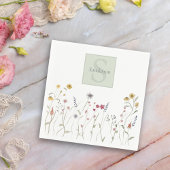 Mit Monogramm Whimsical Watercolor Wildblume Dusch Serviette