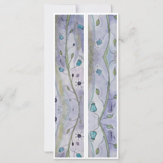 Mit Monogramm Whimsy Floral Zwei Lesezeichen (Rückseite)