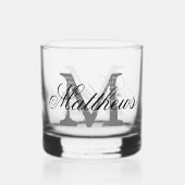 Mit Monogramm Whisky-Geschenk Whiskyglas (Rückseite)