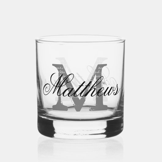 Mit Monogramm Whisky-Geschenk Whiskyglas (Rückseite)