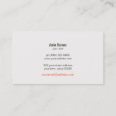 Mit Monogramm Whisky-Logo des Koch Visitenkarte (Rückseite)