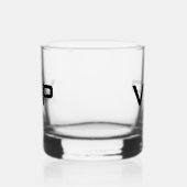 Mit Monogramm Whiskybrille mit moderner Typografie Whiskyglas (Links)