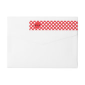 Mit Monogramm White and Red Polka Dot Wedding (Rückseite)