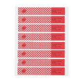 Mit Monogramm White and Red Polka Dot Wedding (Bogen)