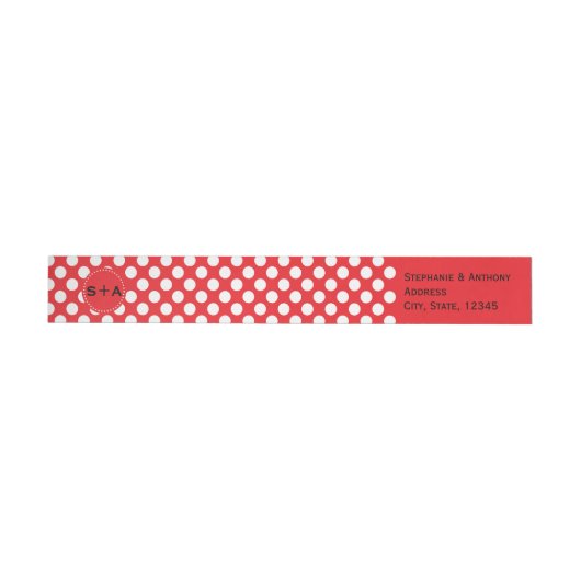Mit Monogramm White and Red Polka Dot Wedding (Person)
