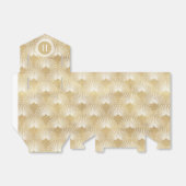 Mit Monogramm White & White Art Deko Muster Geschenkschachtel (Ungefaltet)