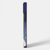 Mit Monogramm White Wolf Howling iPhone Hülle (Linke Seite)