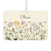 Mit Monogramm Wildblume Garten Autolufterfrischer (Rückseite)