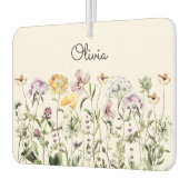 Mit Monogramm Wildblume Garten Autolufterfrischer (Links)