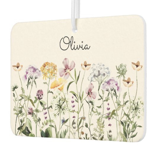 Mit Monogramm Wildblume Garten Autolufterfrischer (Links)