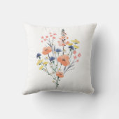 Mit Monogramm Wildblume Kissen (Rückseite)