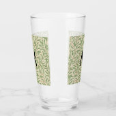 Mit Monogramm William Morris Willow Bough Gemuster Glas (Links)