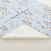 Mit Monogramm Winter Brown getrocknet florale bota Sherpadecke (3/4)