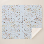 Mit Monogramm Winter Brown getrocknet florale bota Sherpadecke (Vorderseite (Horizontal))