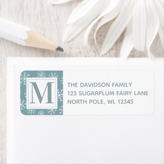 Mit Monogramm Winterschneeflocken (Insitu)