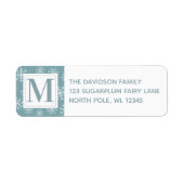 Mit Monogramm Winterschneeflocken (Vorne)