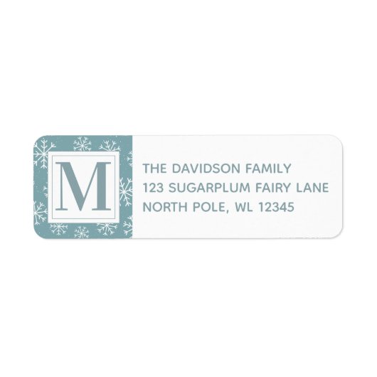 Mit Monogramm Winterschneeflocken (Vorne)