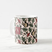 Mit Monogramm Winterwäldchen-Eichhörnchen und Pilz Kaffeetasse (Vorderseite Links)