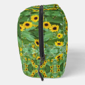 Mit Monogramm Wirbel von Sonnenblumen bedruckt Waschbeutel (Rechts)