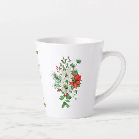 Mit Monogramm Xmas-Latte-Tasse-Gold-Brief Milchtasse (Rechts)