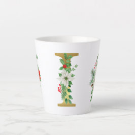 Mit Monogramm Xmas-Latte-Tasse-Gold-Brief Milchtasse