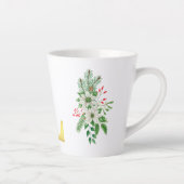 Mit Monogramm Xmas-Latte-Tasse-Gold-Brief Milchtasse (Rechts)