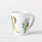 Mit Monogramm Xmas-Latte-Tasse-Gold-Brief Milchtasse (Rechte Ecke)